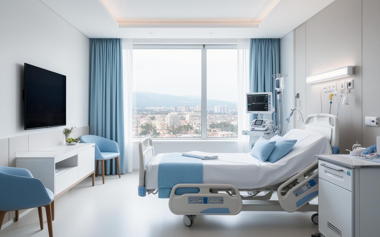 Luxury private hospital room in Istanbul